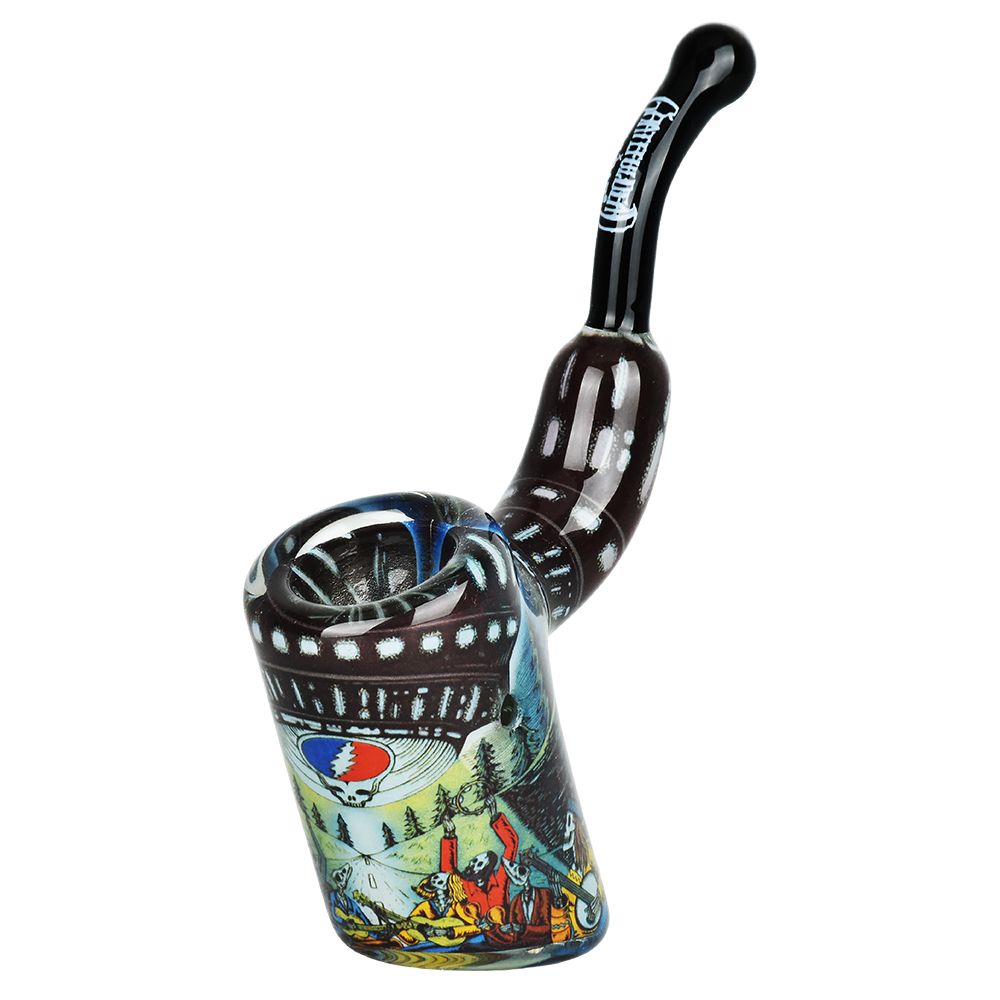 Grateful Dead x Pulsar Inside Print Bent Sherlock Pipe - Glasss Station