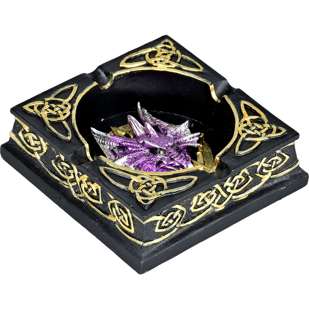 Celtic Dragon Polyresin Ashtray - Glasss Station