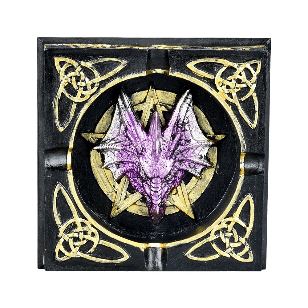 Celtic Dragon Polyresin Ashtray - Glasss Station