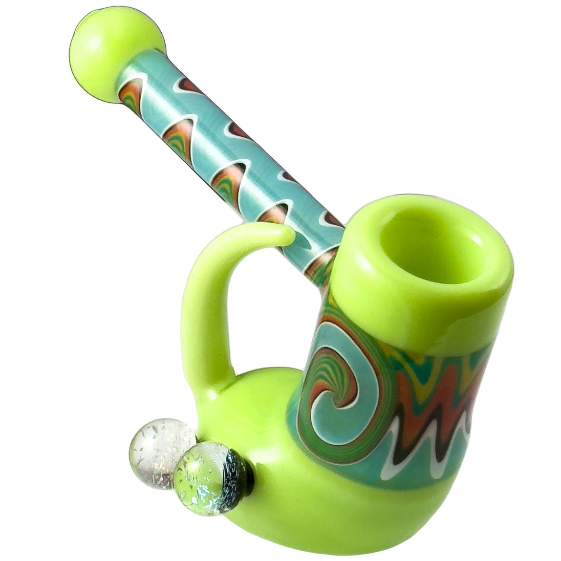 Crush Fang Bub Pipe w/Dual Galaxy Marbles - Glasss Station