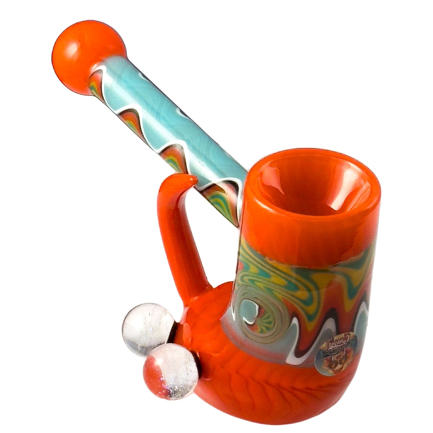 Crush Fang Bub Pipe w/Dual Galaxy Marbles - Glasss Station