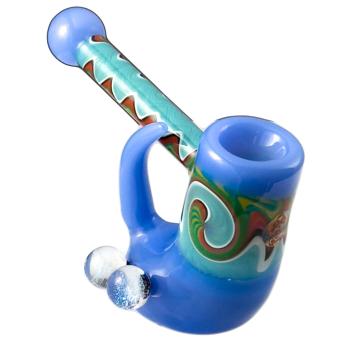 Crush Fang Bub Pipe w/Dual Galaxy Marbles - Glasss Station