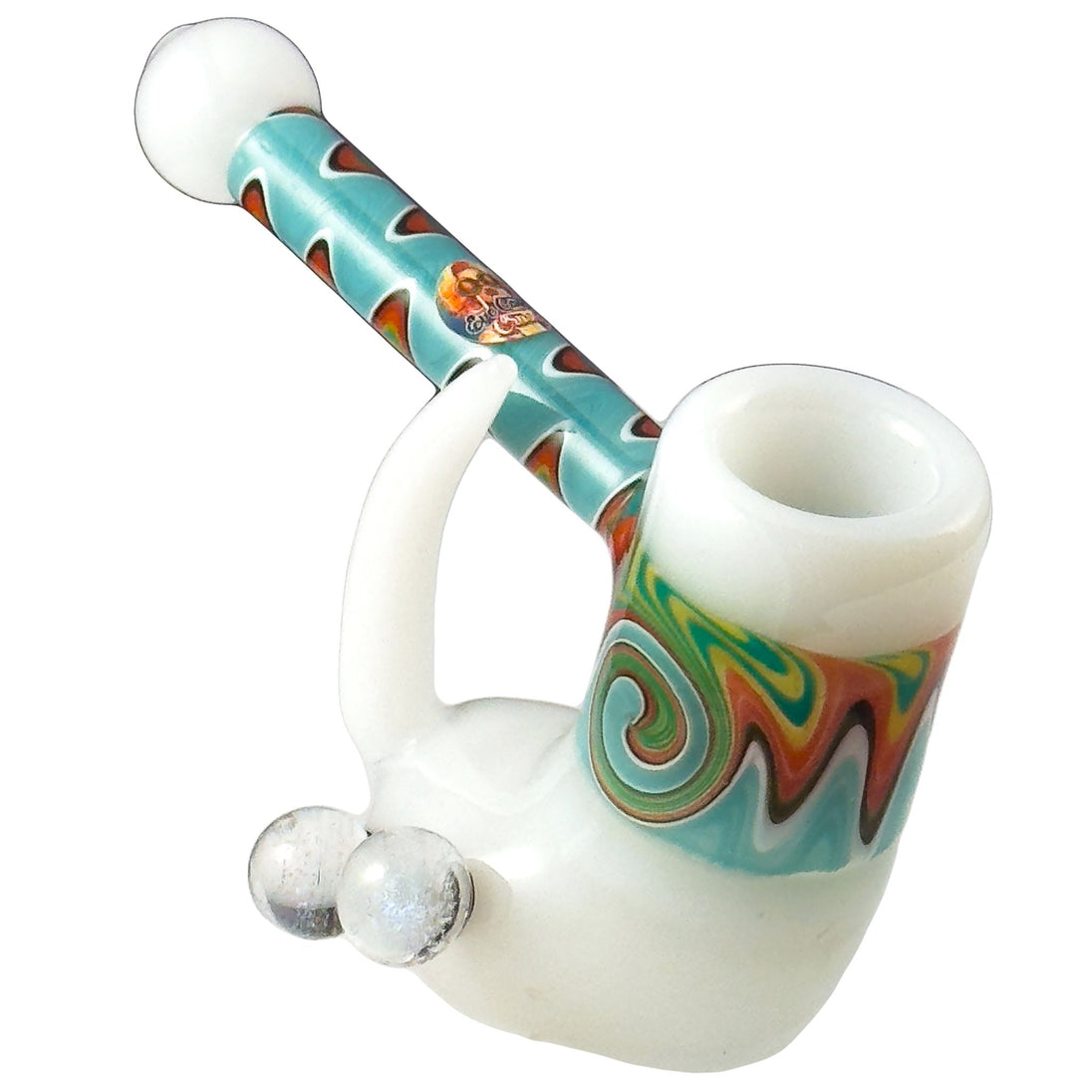 Crush Fang Bub Pipe w/Dual Galaxy Marbles - Glasss Station