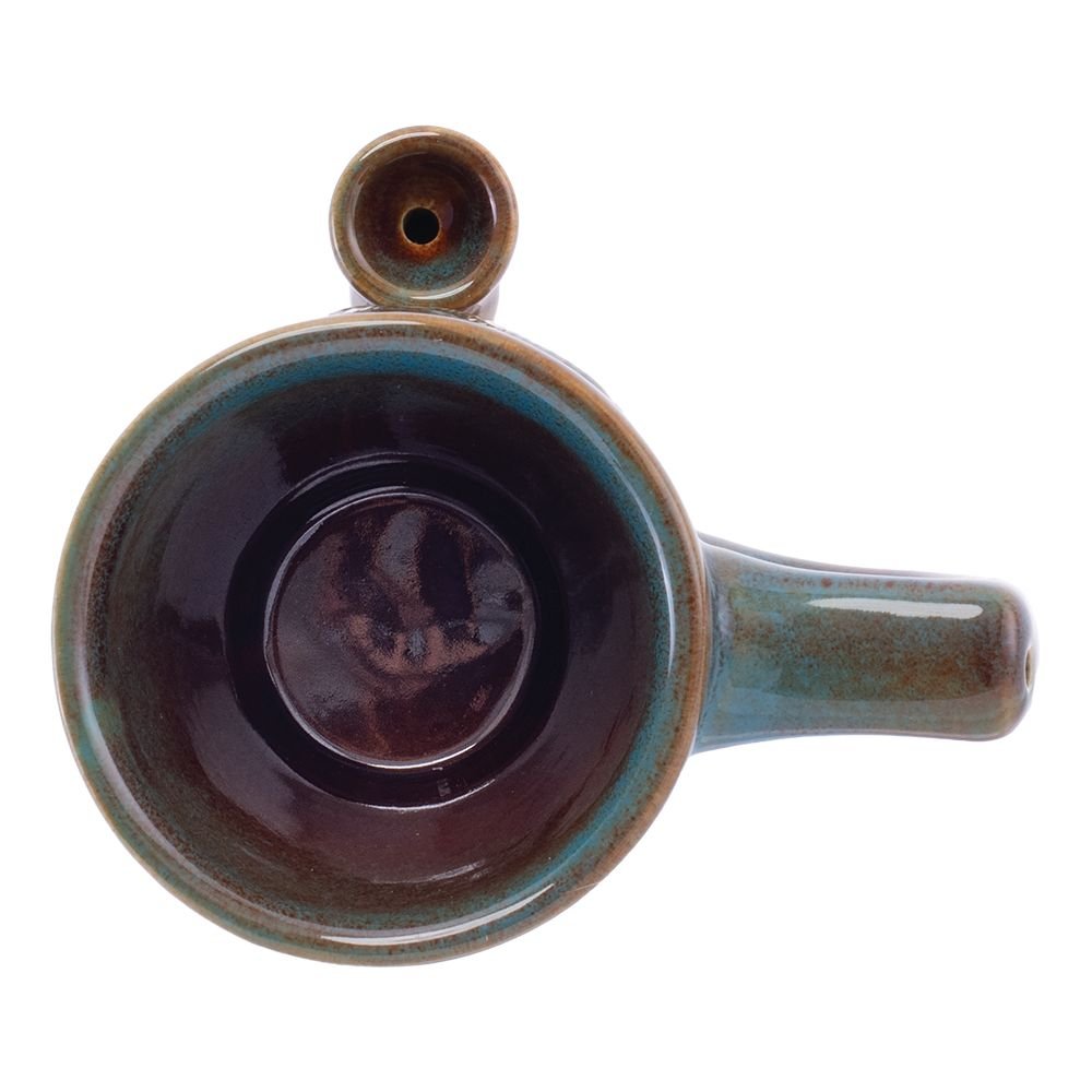 Glazed & Dazed Blue Leaf Pipe Mug - Glasss Station