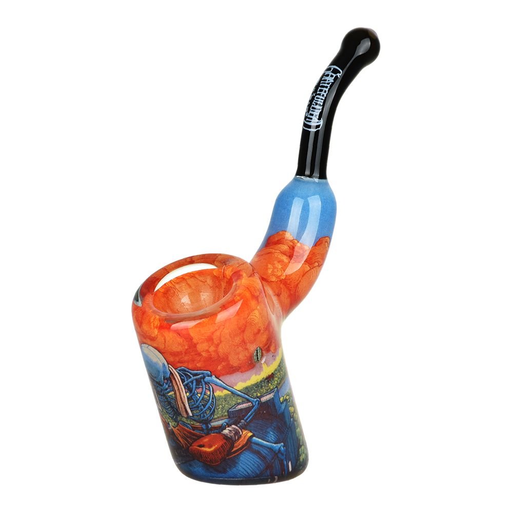 Grateful Dead x Pulsar Inside Print Bent Sherlock Pipe - Glasss Station