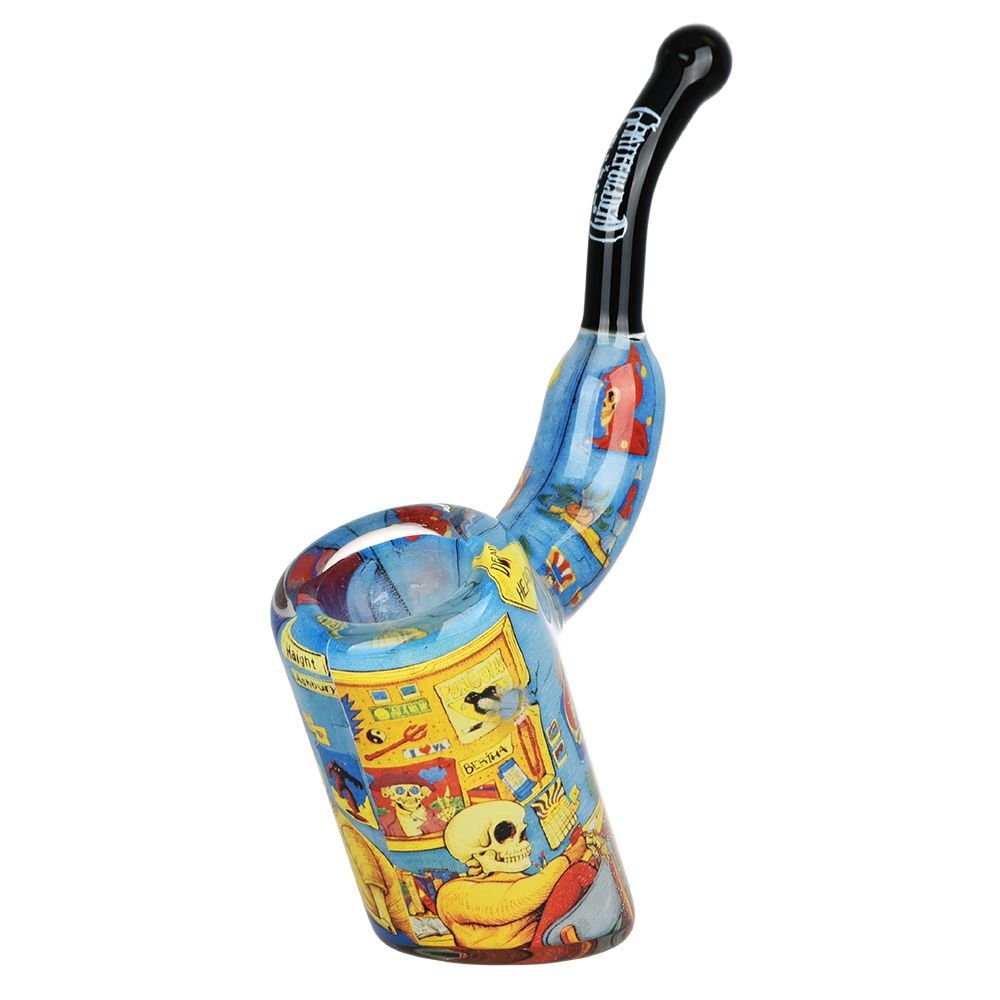 Grateful Dead x Pulsar Inside Print Bent Sherlock Pipe - Glasss Station