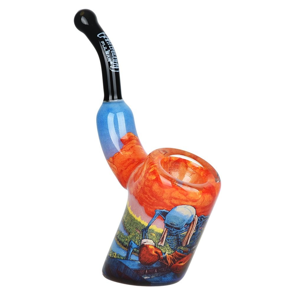 Grateful Dead x Pulsar Inside Print Bent Sherlock Pipe - Glasss Station