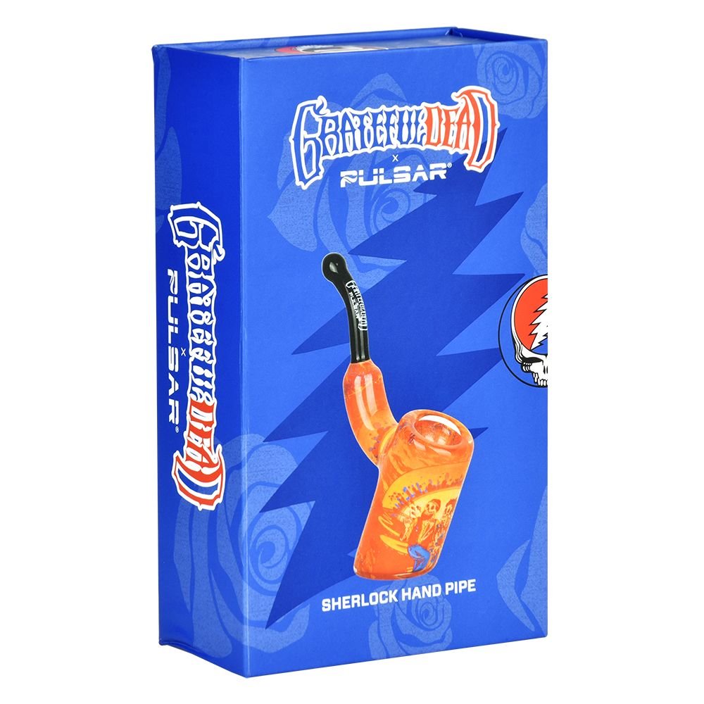 Grateful Dead x Pulsar Inside Print Bent Sherlock Pipe - Glasss Station