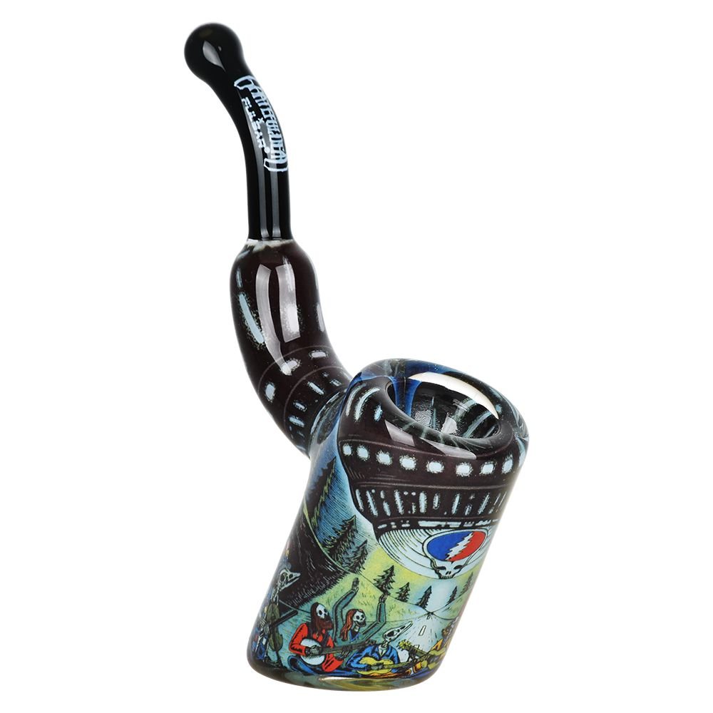 Grateful Dead x Pulsar Inside Print Bent Sherlock Pipe - Glasss Station