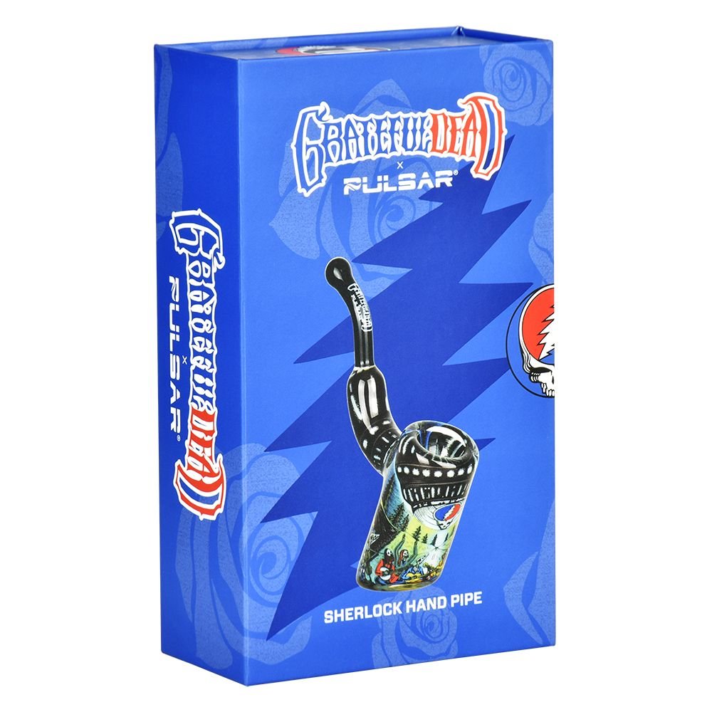 Grateful Dead x Pulsar Inside Print Bent Sherlock Pipe - Glasss Station