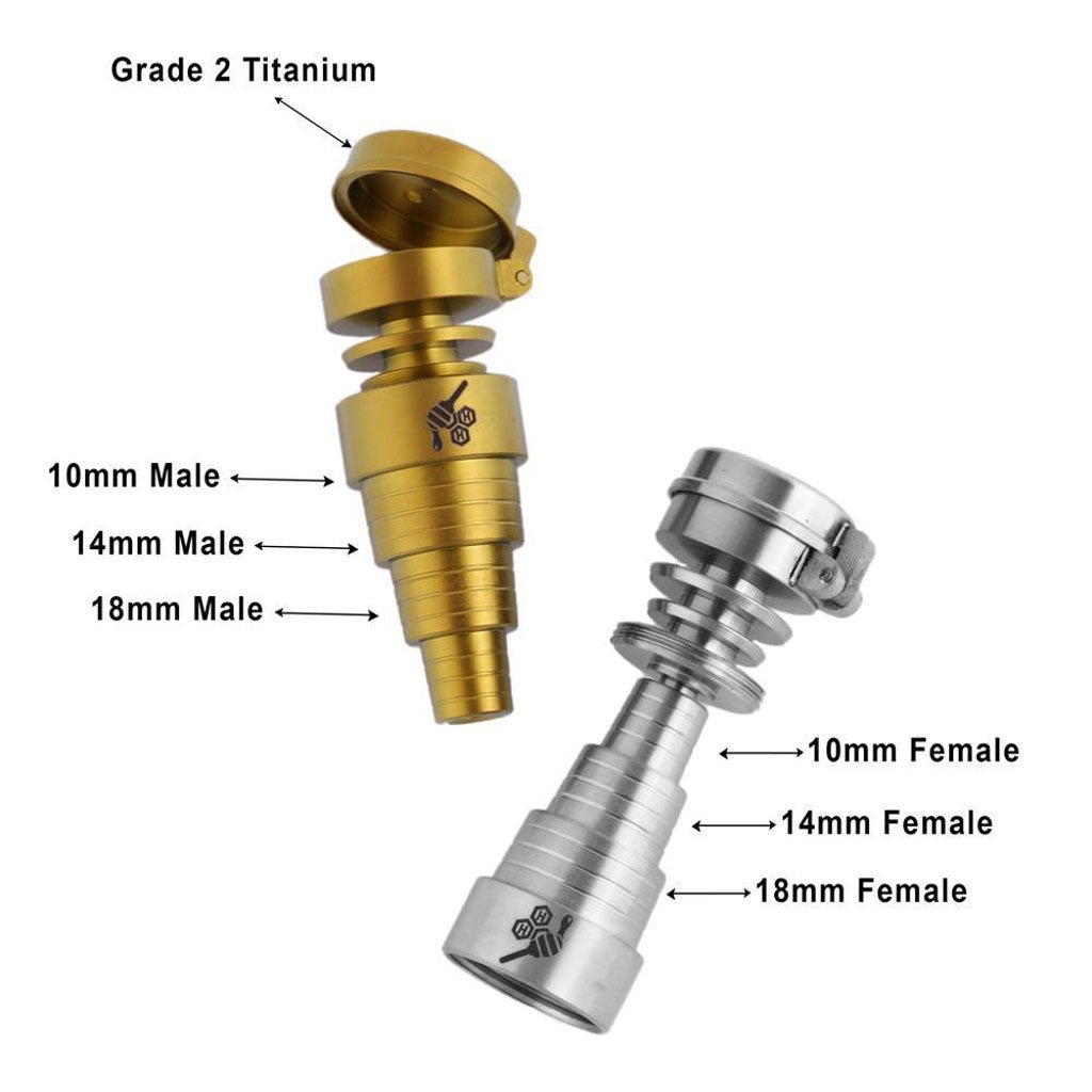 Honeybee Herb Titanium 6 in 1 Carb Cap Nail - Glasss Station