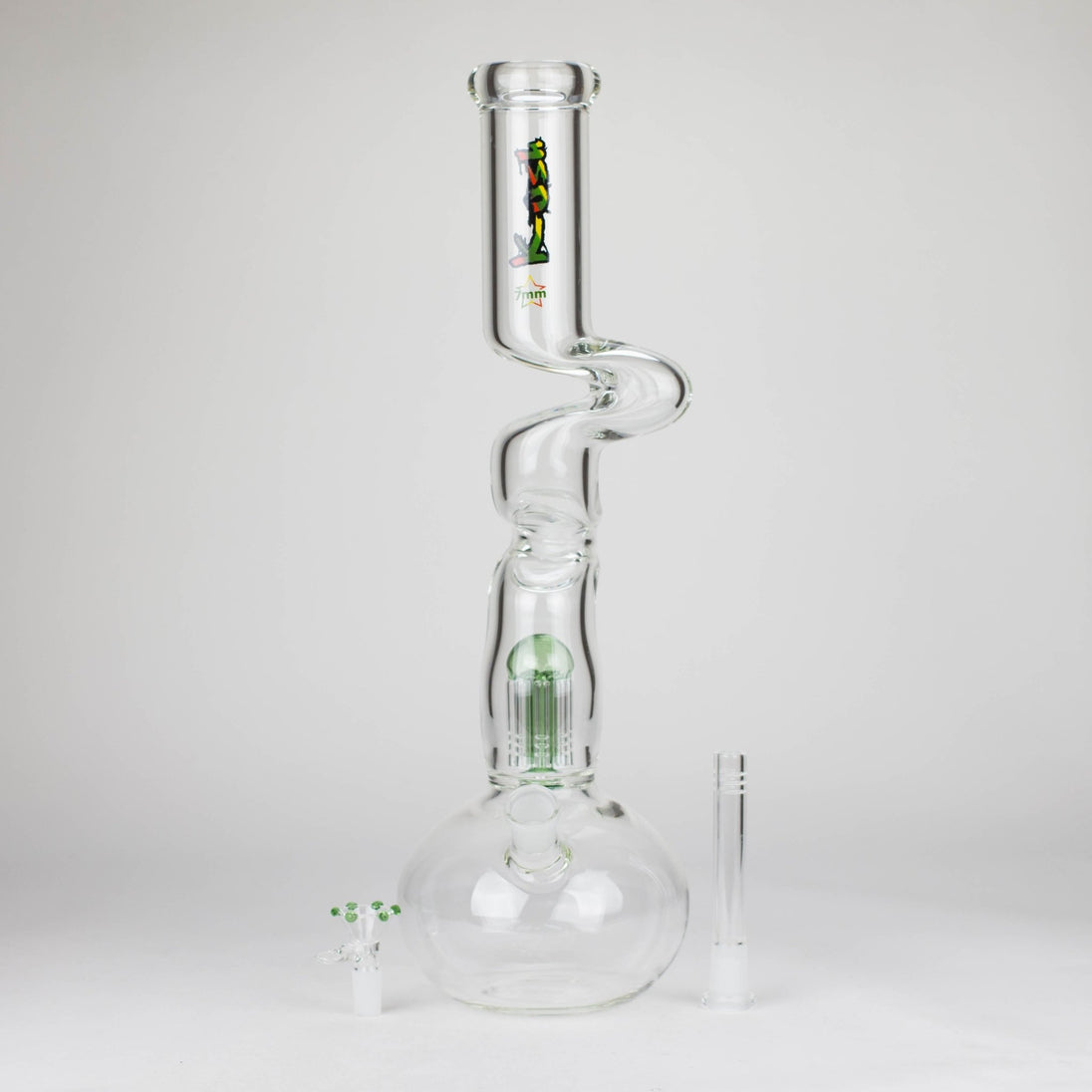 Kush 17" Zig - Zag Rasta 420 Bong - Glasss Station