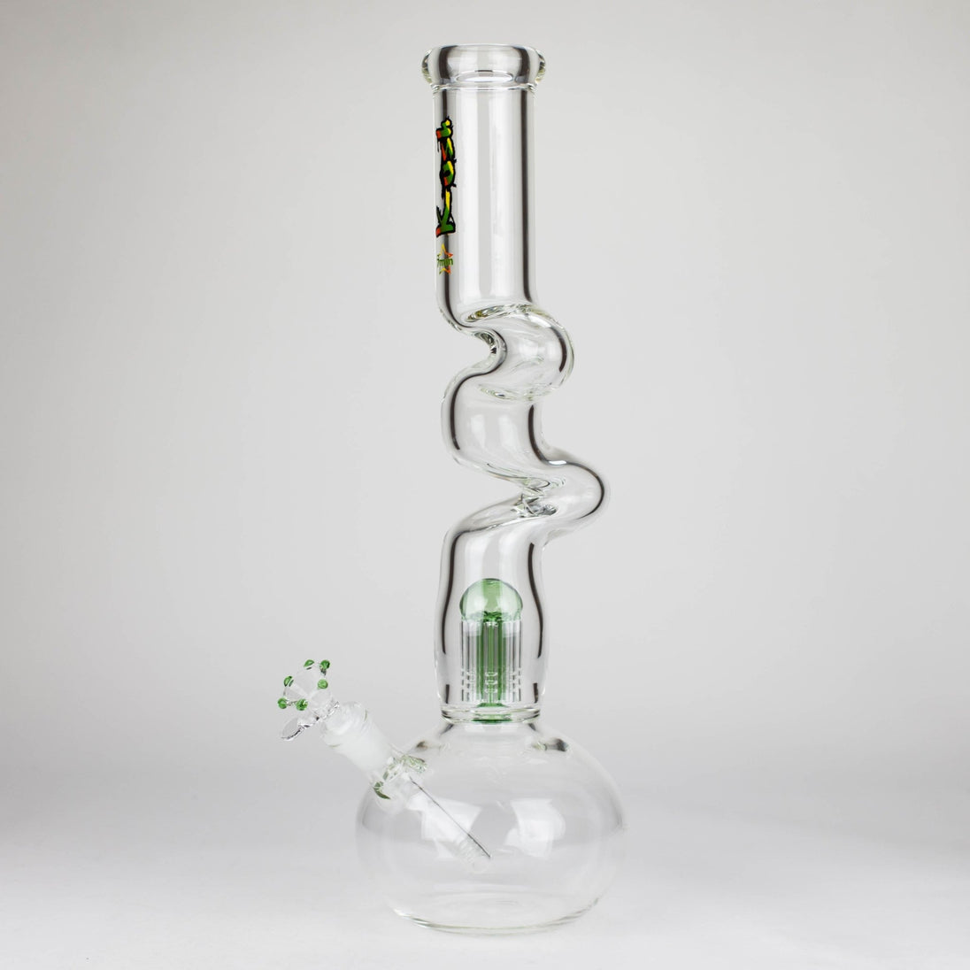 Kush 17" Zig - Zag Rasta 420 Bong - Glasss Station