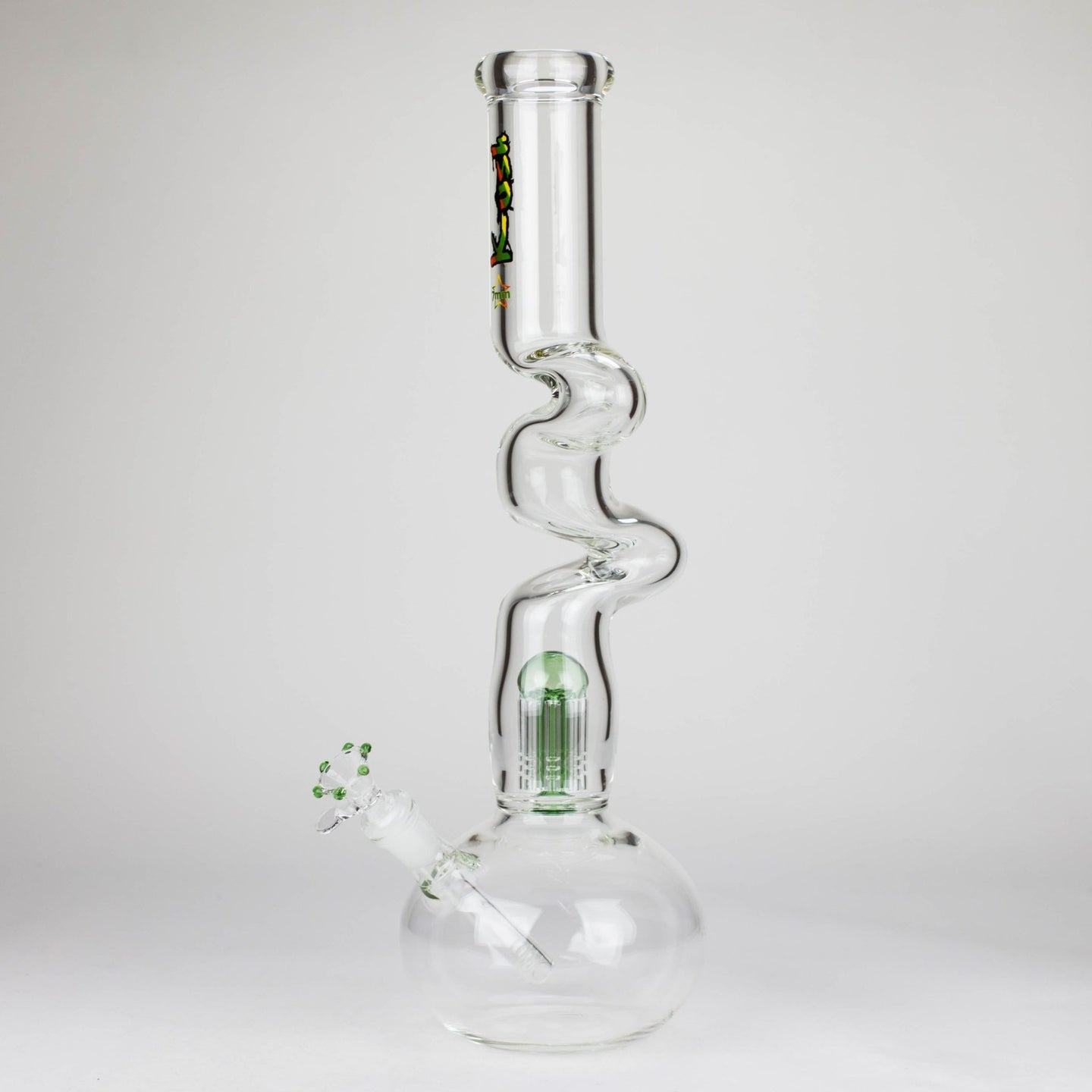 Kush 17" Zig - Zag Rasta 420 Bong - Glasss Station