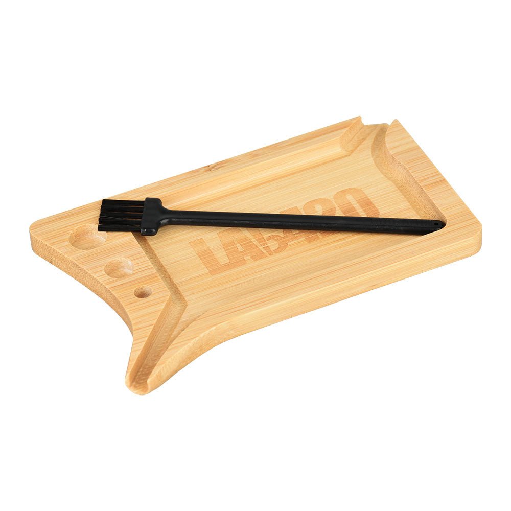 LAb420 Portable Rolling Tray w/ Tray Brush - Glasss Station