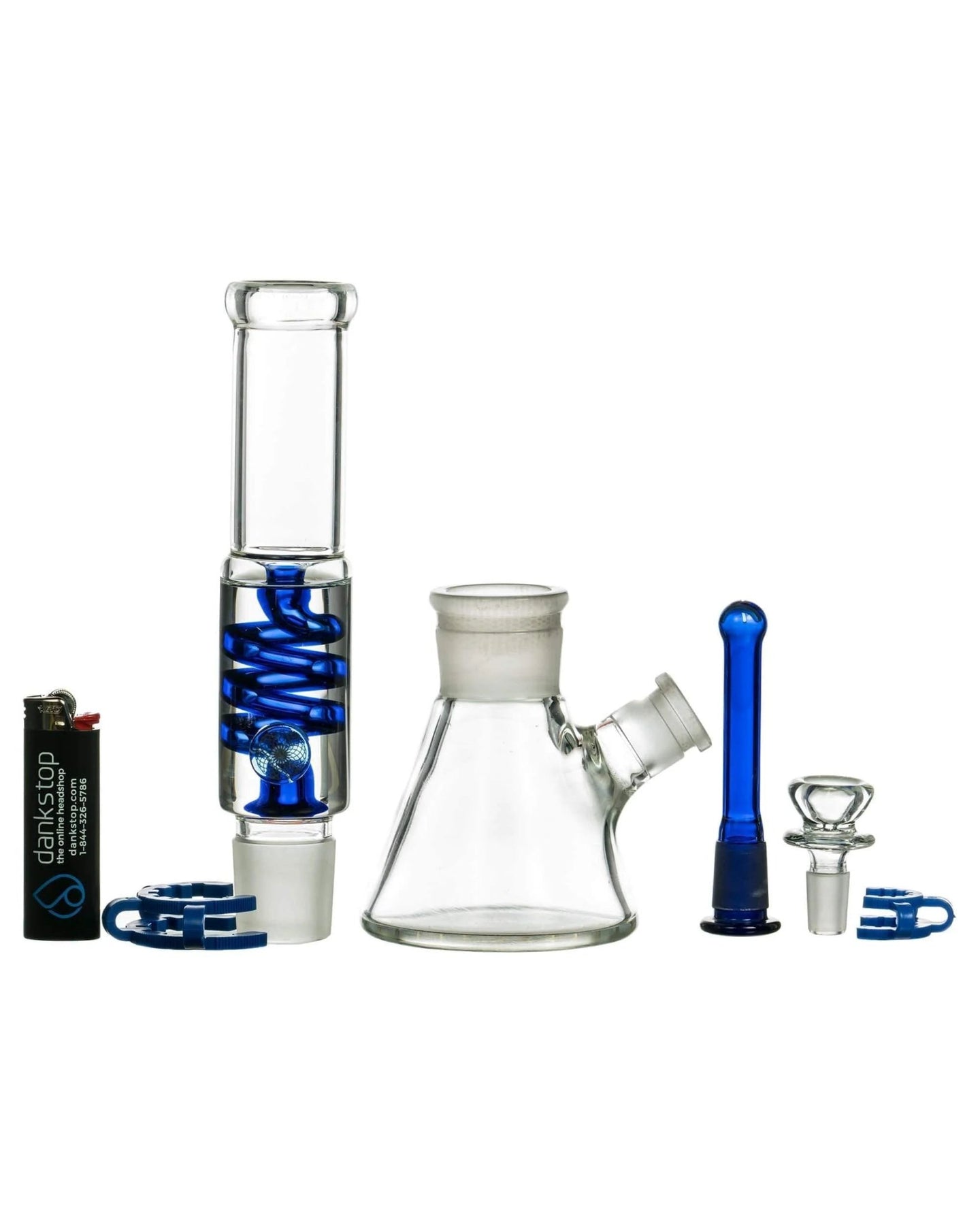 1Stop Glass 12" Freezable Glycerin Coil Beaker Bong - Glasss Station