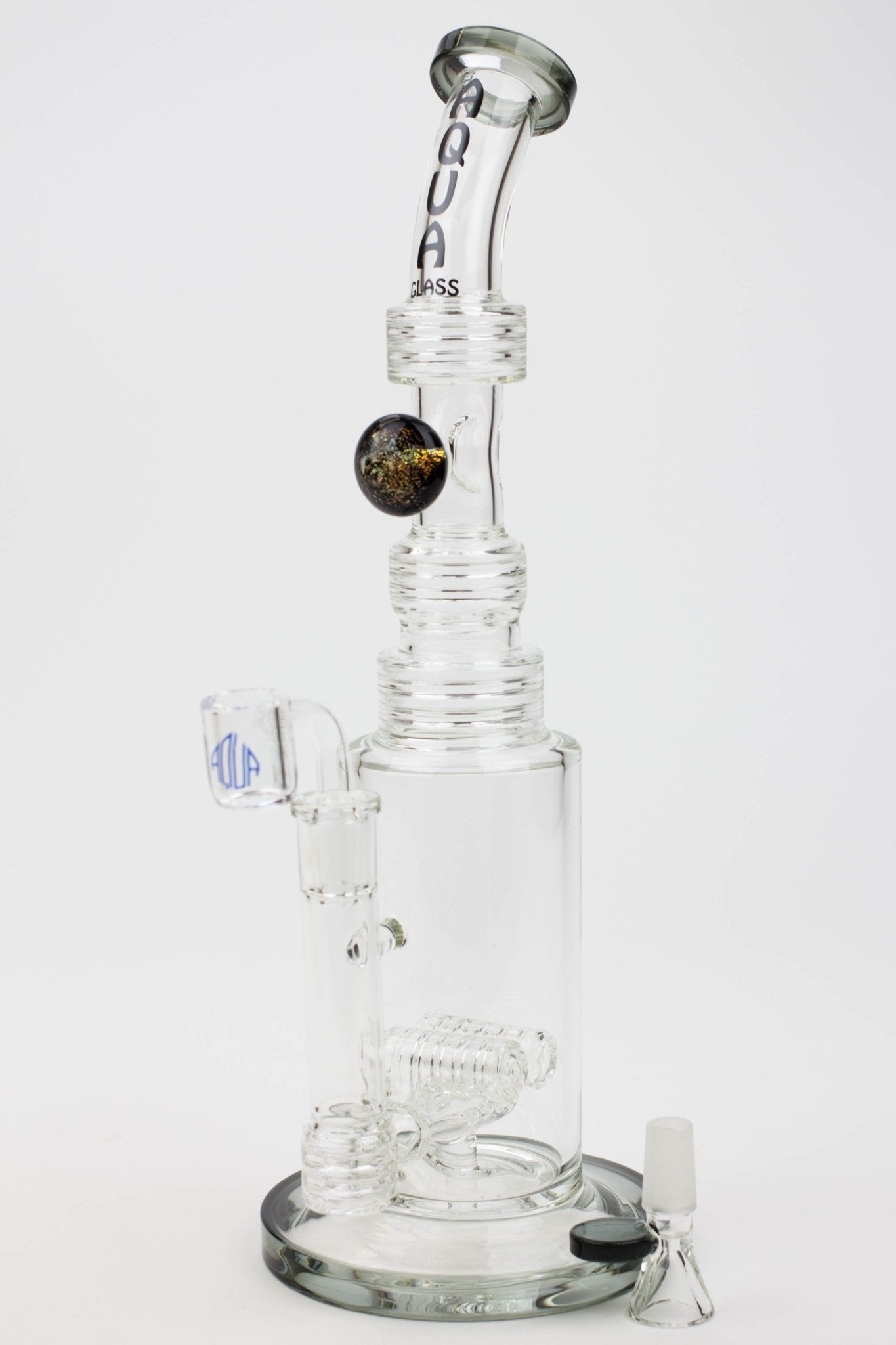 AQUA Glass 13" 7mm 2-in-1 Bong/Rig - Glasss Station