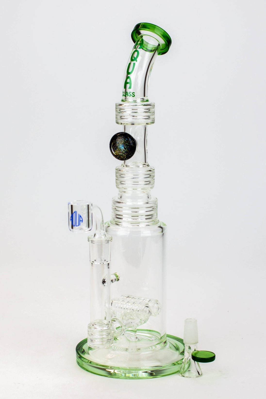 AQUA Glass 13" 7mm 2-in-1 Bong/Rig - Glasss Station