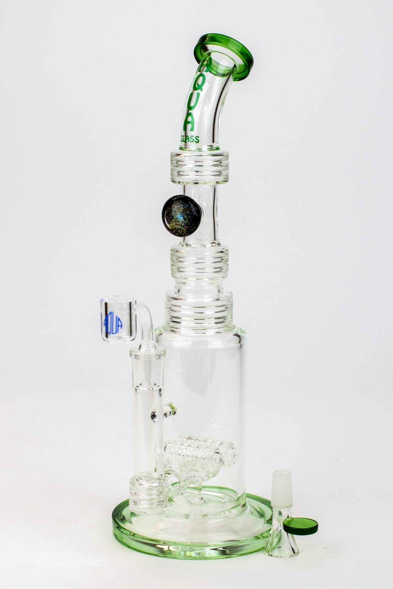 AQUA Glass 13" 7mm 2-in-1 Bong/Rig - Glasss Station