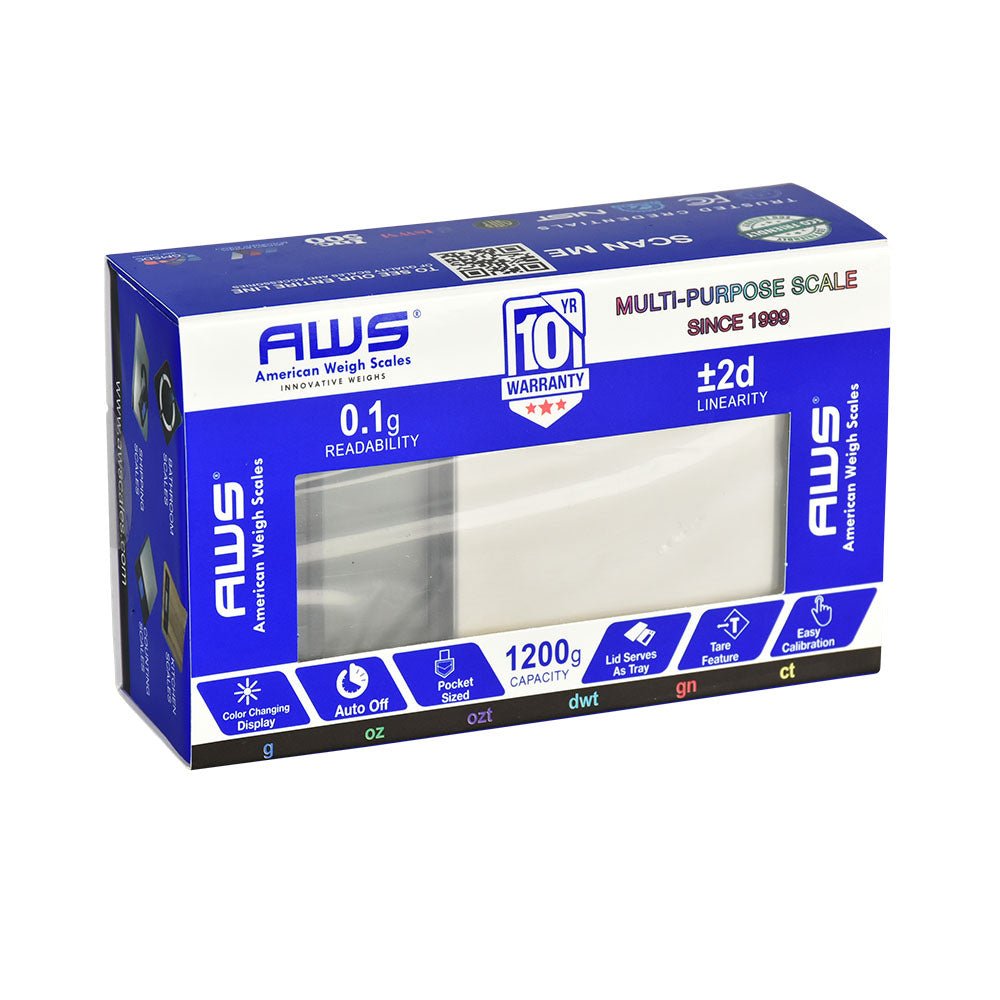 AWS AC Pro Series Digital Scale w/ USB Flashlight - Glasss Station