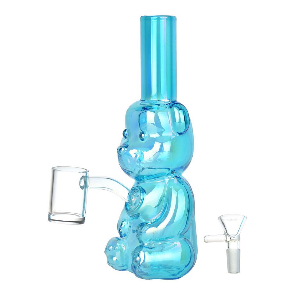 Bear Buddy Electroplated 6" Water Pipe - Glasss Station