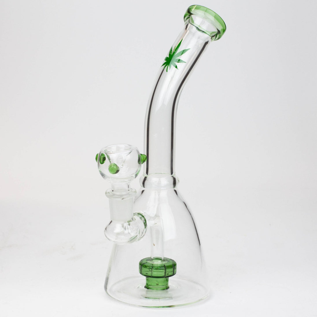 Bent Neck 10" Tire Diffuser Glass Bong - Glasss Station