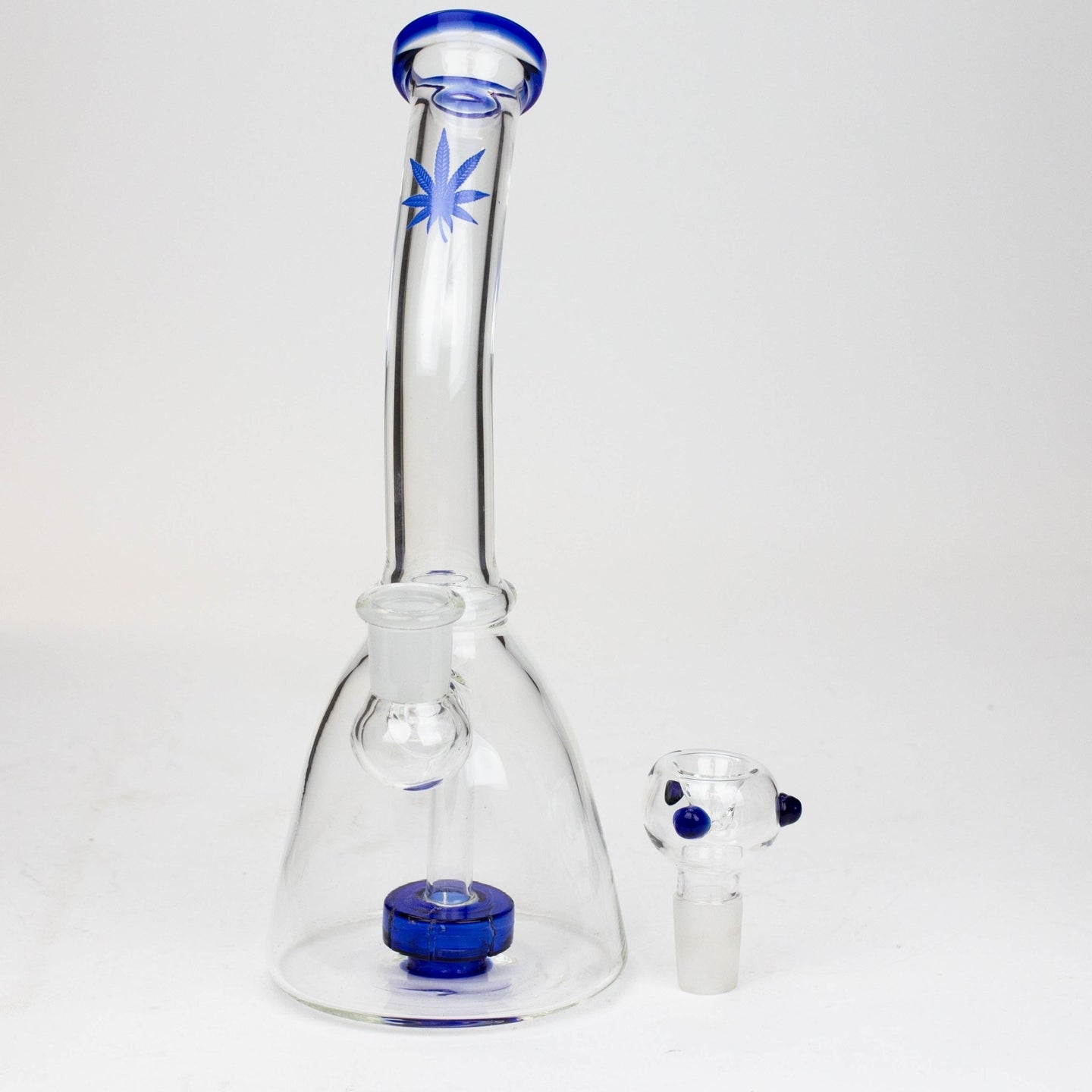 Bent Neck 10" Tire Diffuser Glass Bong - Glasss Station