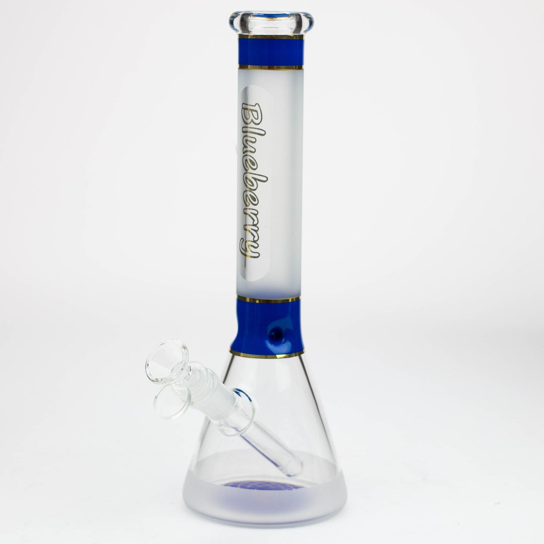 Blueberry-12" Mandala Base Sandblasted Beaker Bong - Glasss Station