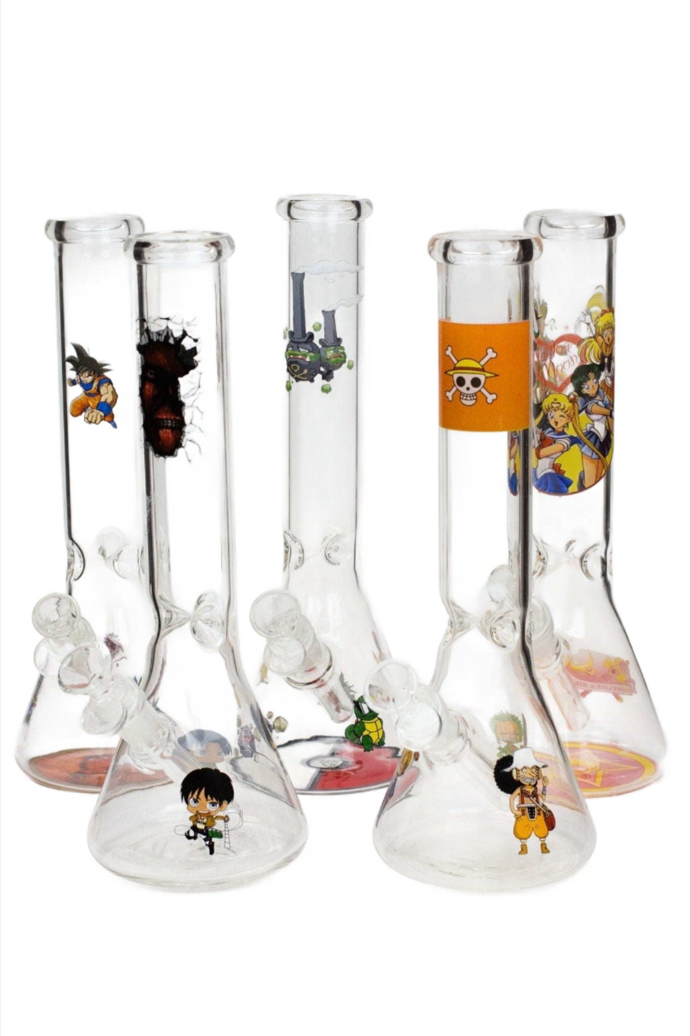 Cartoon 12" Glass Beaker Bong - Glasss Station