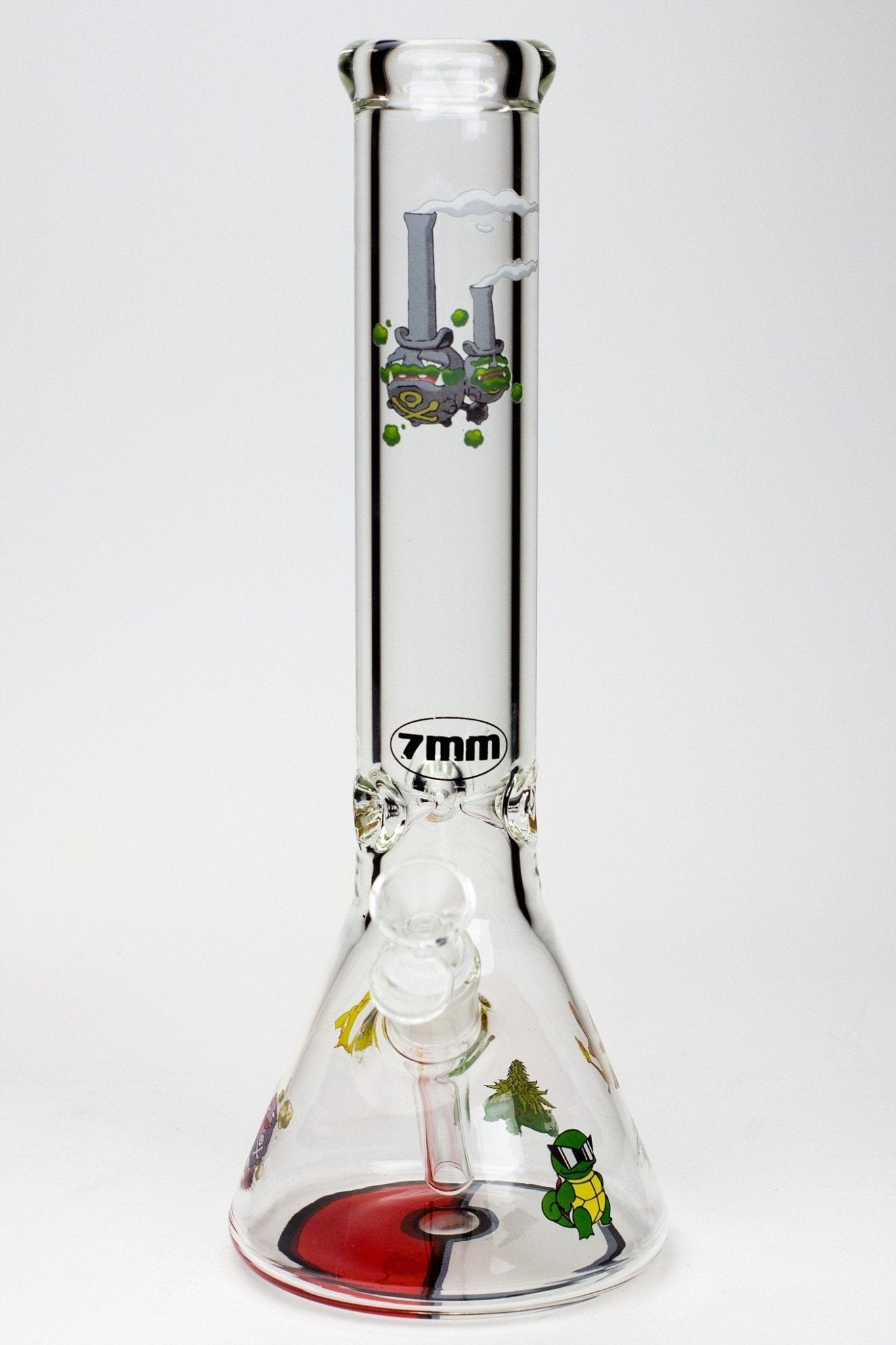 Cartoon 13.5" 7mm Glass Beaker Bong - Glasss Station