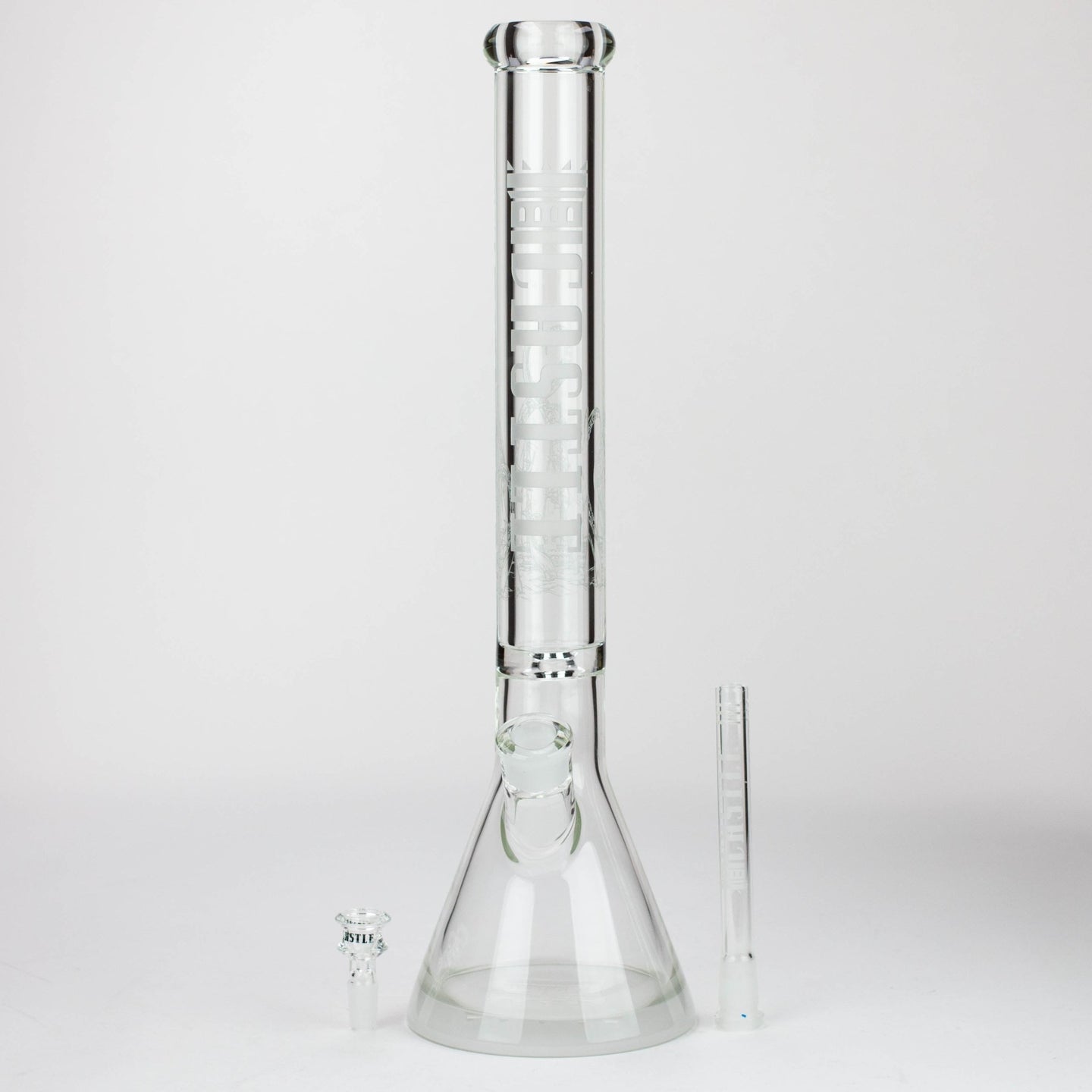 Castle Glassworks - 18" Laser Etched Tube Beaker Bong - Glasss Station