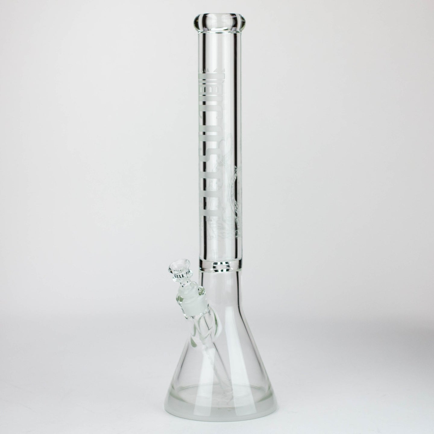 Castle Glassworks - 18" Laser Etched Tube Beaker Bong - Glasss Station