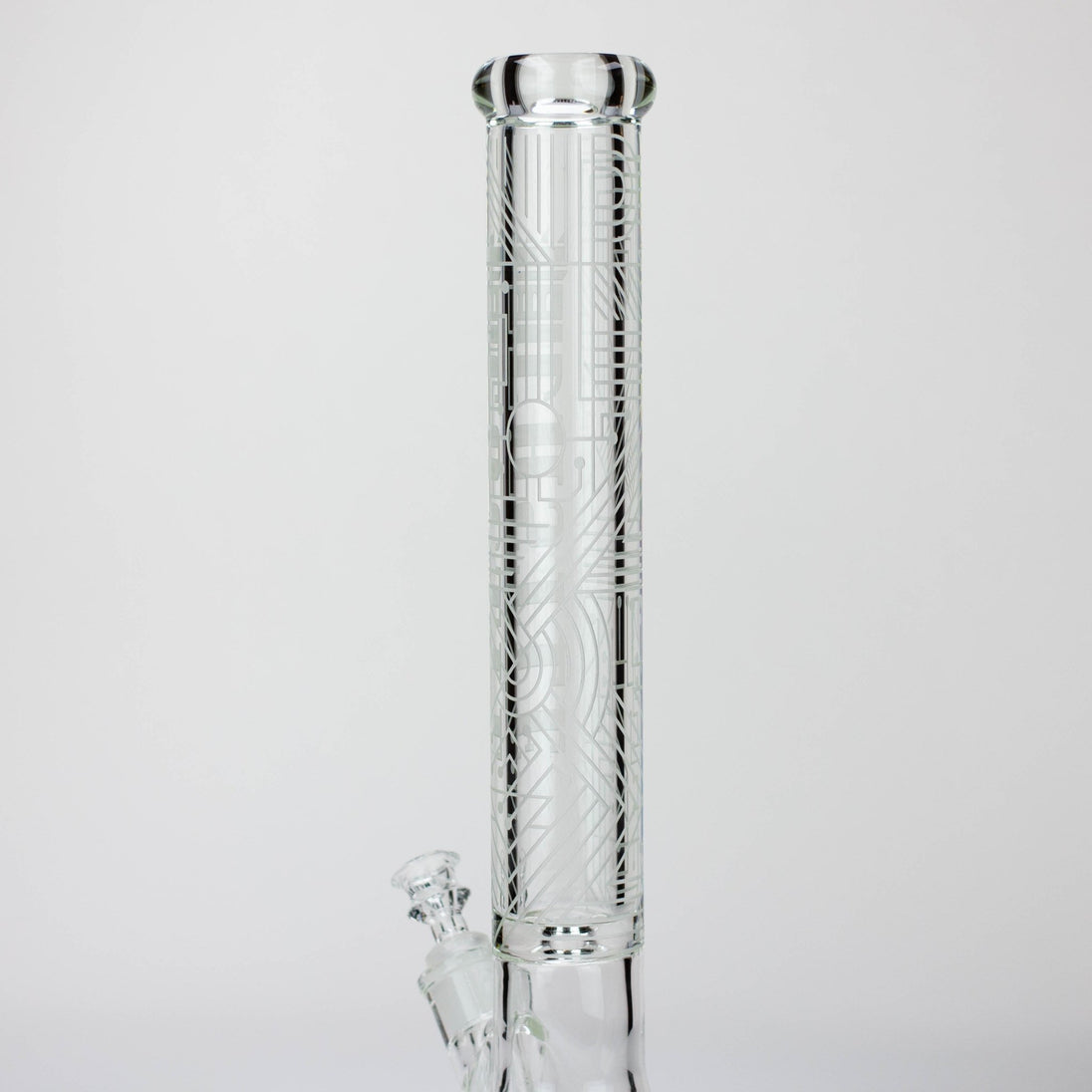 Castle Glassworks - 18" Laser Etched Tube Beaker Bong - Glasss Station