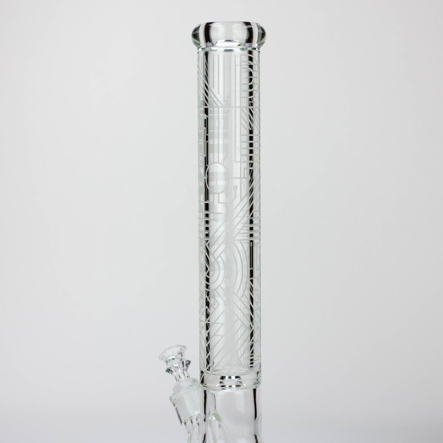 Castle Glassworks - 18" Laser Etched Tube Beaker Bong - Glasss Station