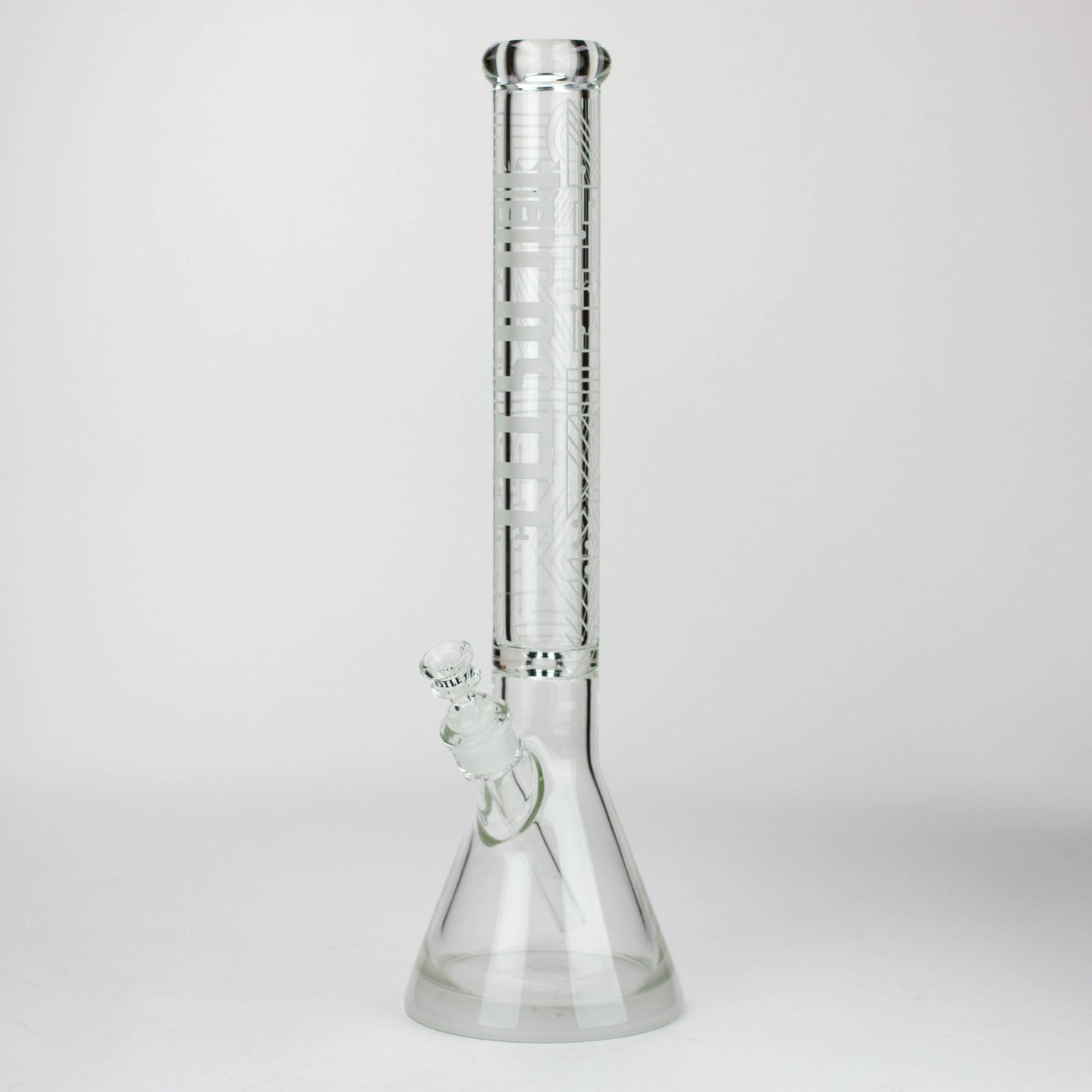 Castle Glassworks - 18" Laser Etched Tube Beaker Bong - Glasss Station