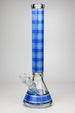 Check Pattern 17.5" 9mm Beaker Bong - Glasss Station