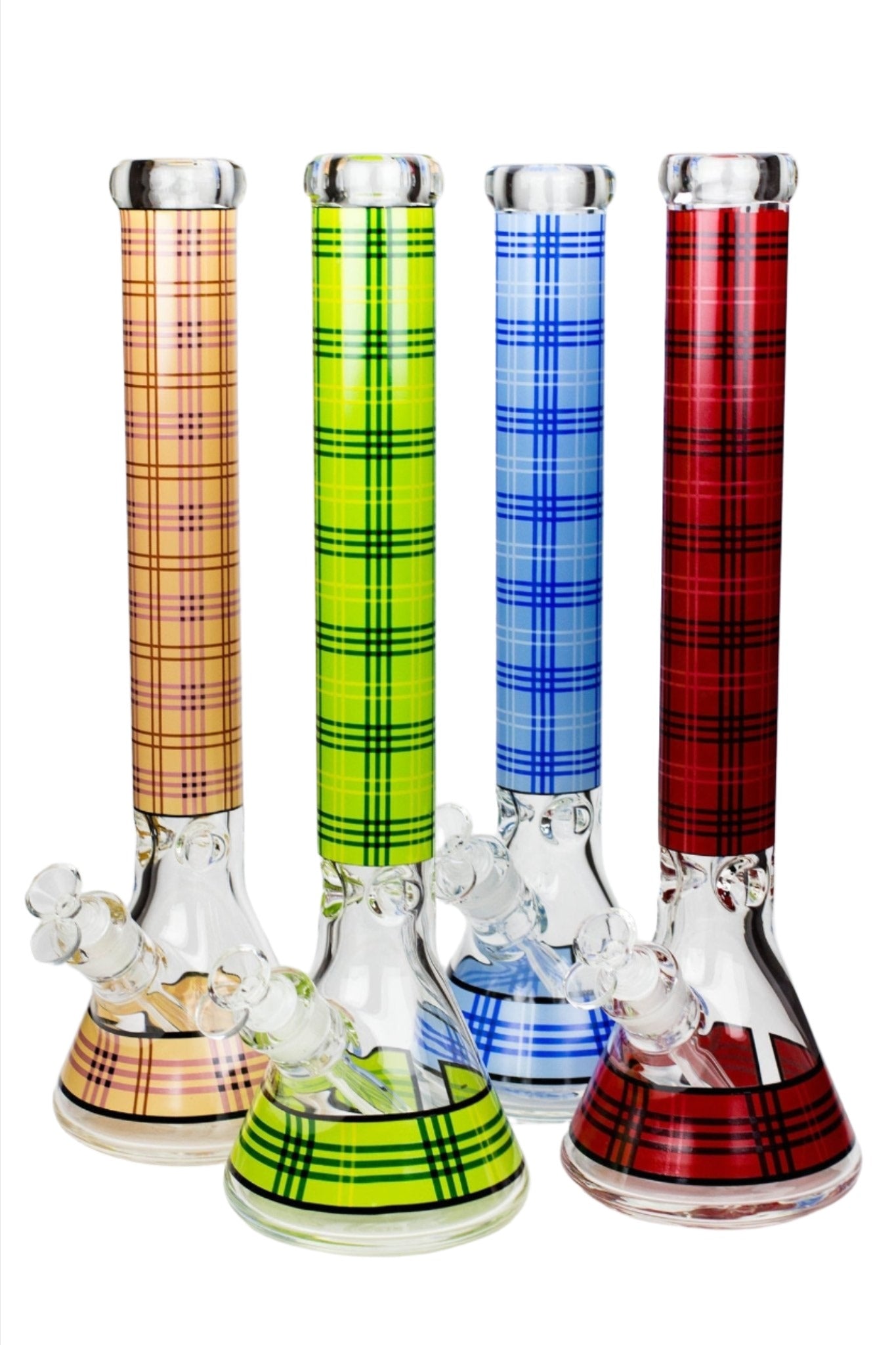 Check Pattern 17.5" 9mm Beaker Bong - Glasss Station