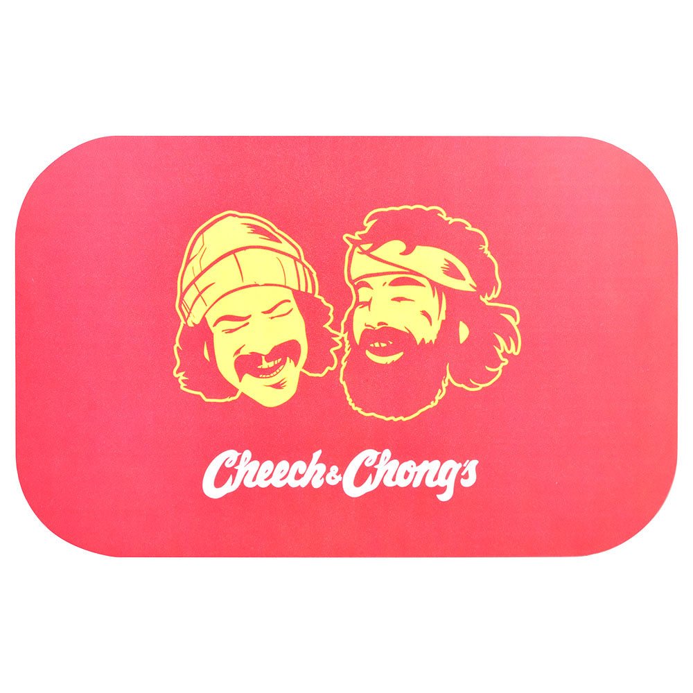 Cheech & Chong x Pulsar Red Faces Metal Rolling Tray W/ Lid - Glasss Station