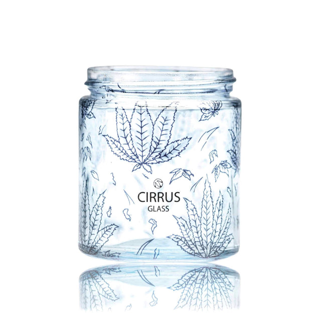 Cirrus Glass Blue Sativa Stash Jar - Glasss Station