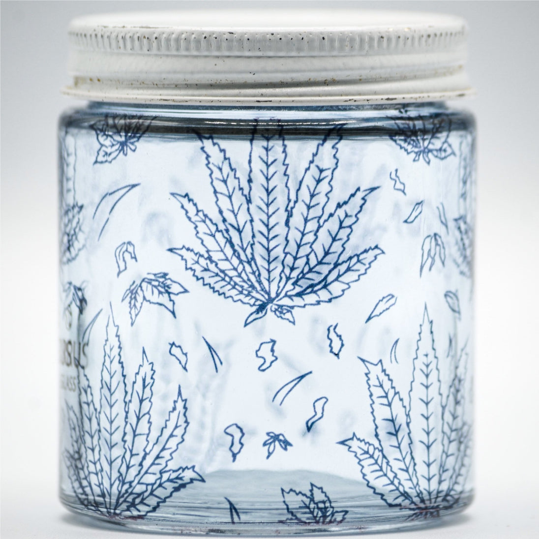 Cirrus Glass Blue Sativa Stash Jar - Glasss Station