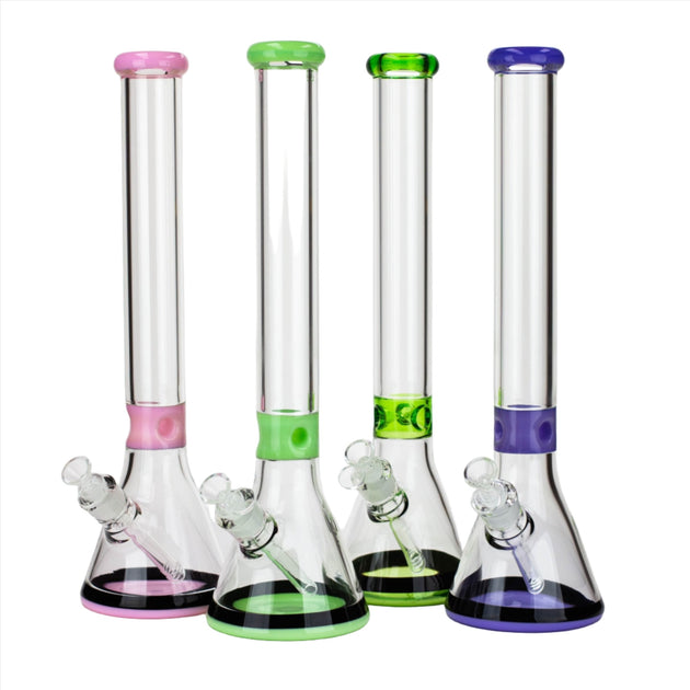 Classic 18" 7mm Glass Beaker Water Pipe - Glasss Station