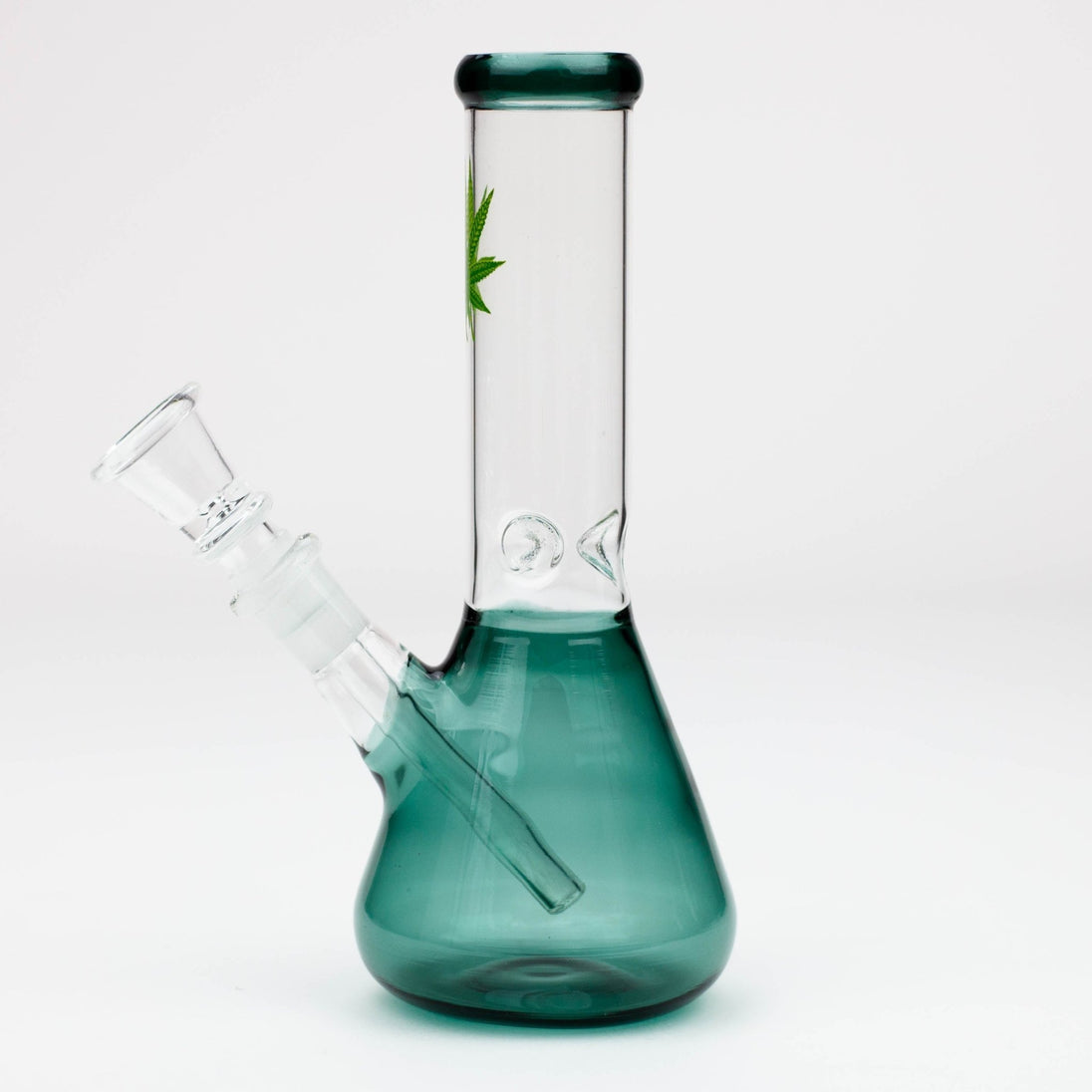 Colored 7" Leaf Glass Beaker Bong - Glasss Station