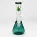 Colored 7" Leaf Glass Beaker Bong - Glasss Station