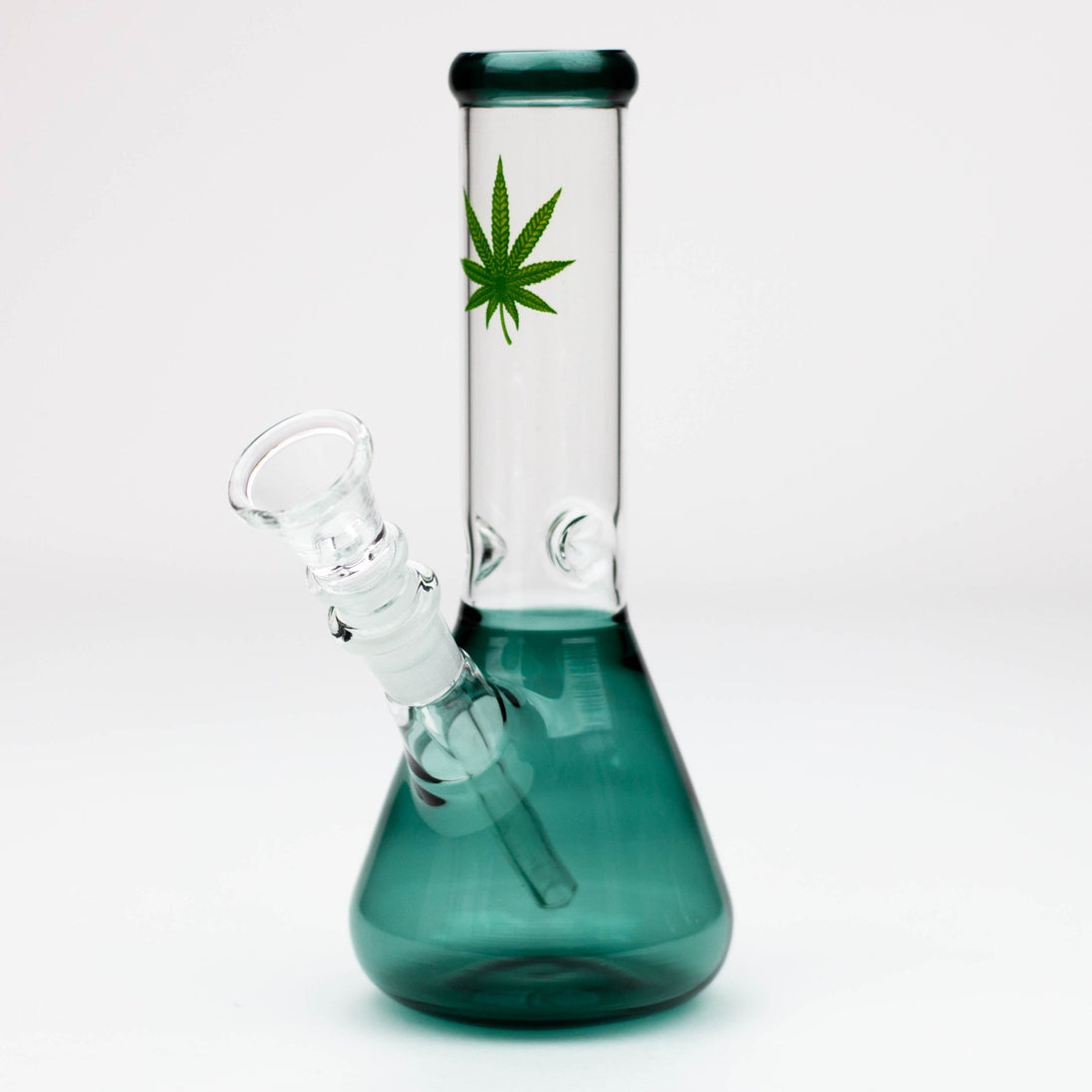 Colored 7" Leaf Glass Beaker Bong - Glasss Station