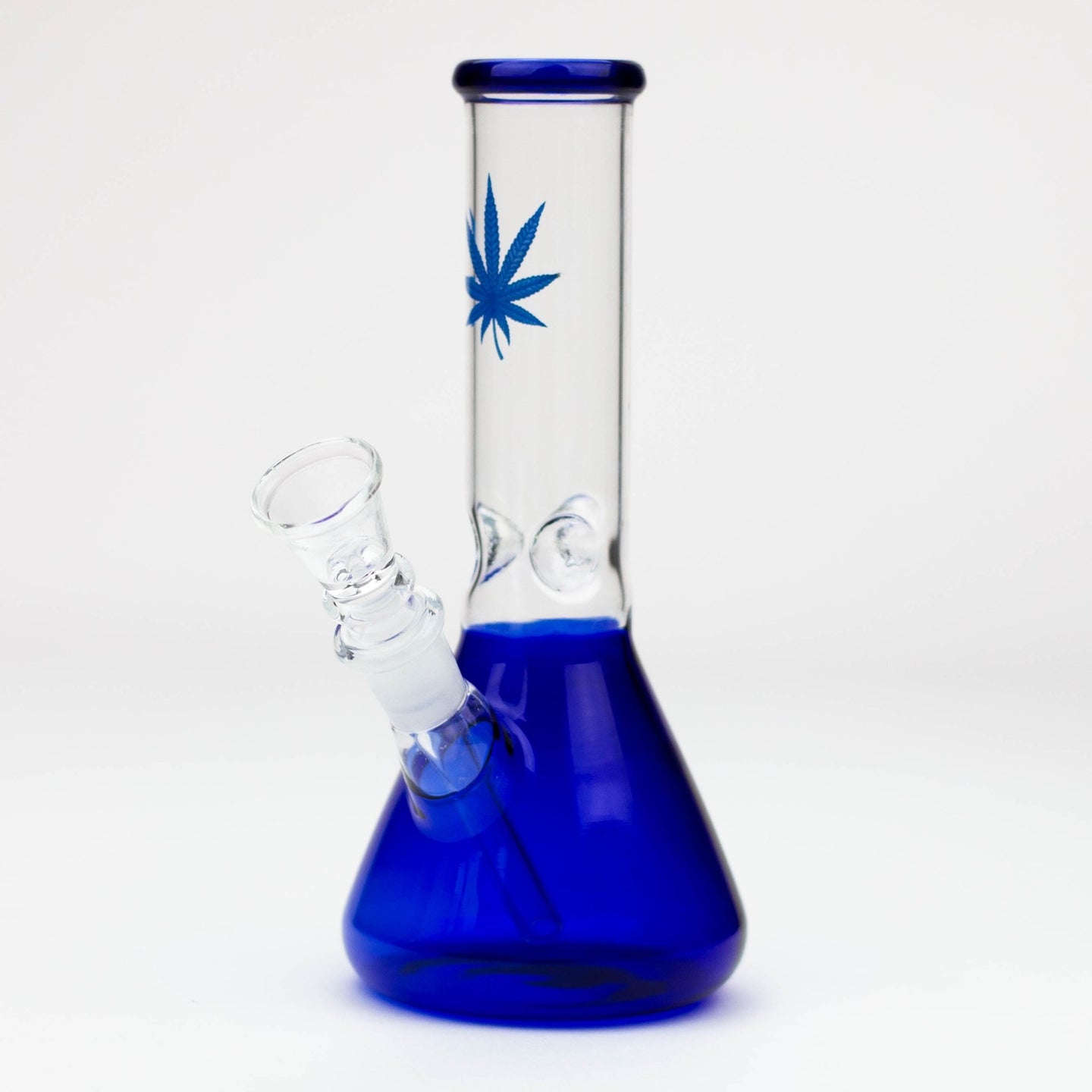 Colored 7" Leaf Glass Beaker Bong - Glasss Station