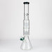 Dual 8 Arm Perc 19" 7mm Water Pipe w/ Splash Guard - Glasss Station