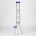 Dual 8 Arm Perc 19" 7mm Water Pipe w/ Splash Guard - Glasss Station