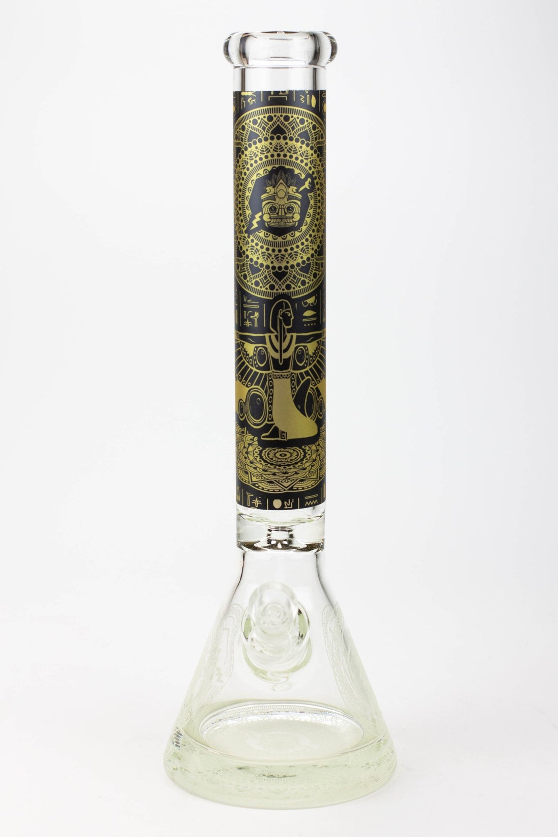 Egyptian Hieroglyph 16" 9mm Glow in the Dark Beaker Bong - Glasss Station