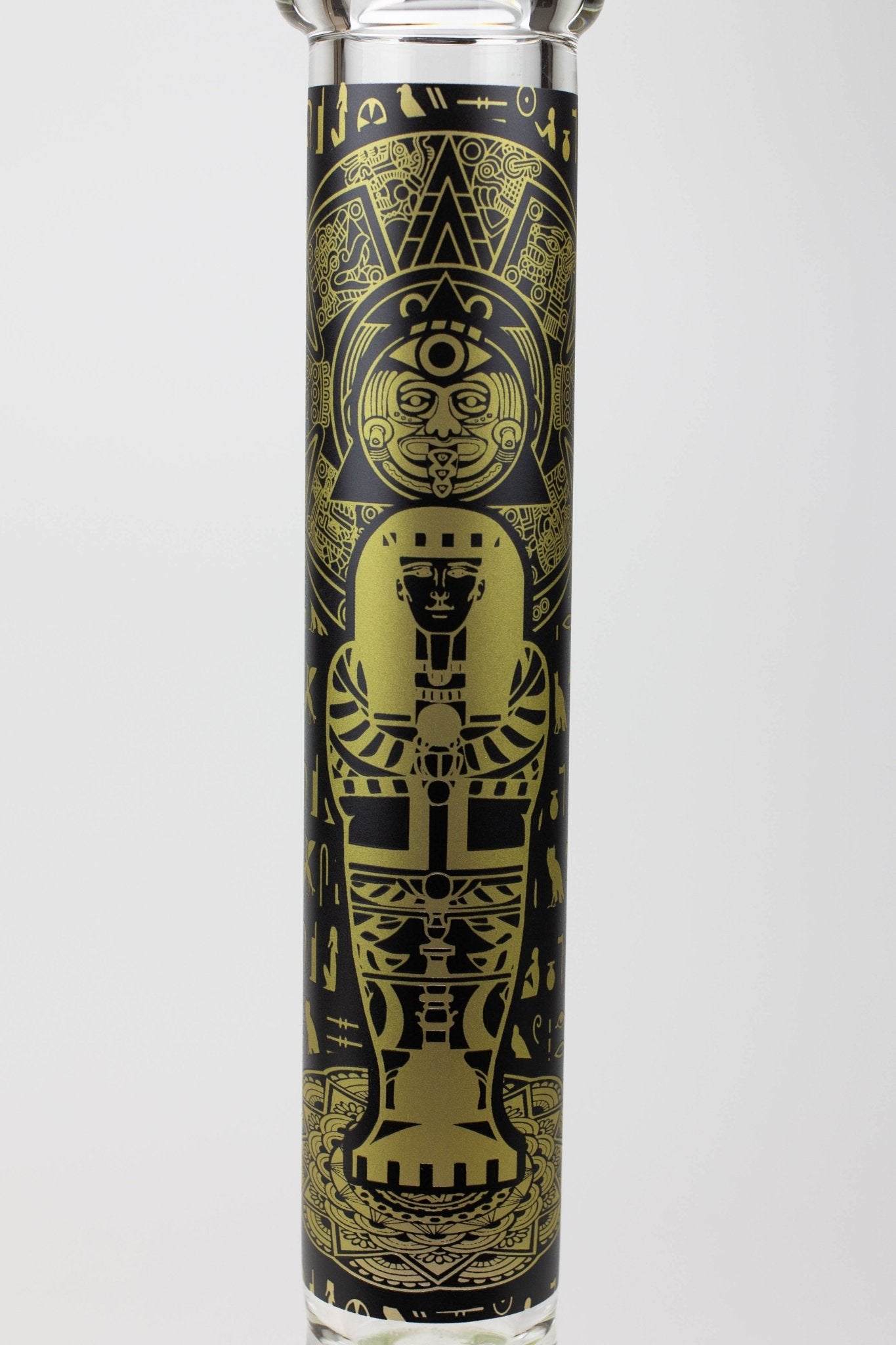 Egyptian Hieroglyph 16" 9mm Glow in the Dark Beaker Bong - Glasss Station