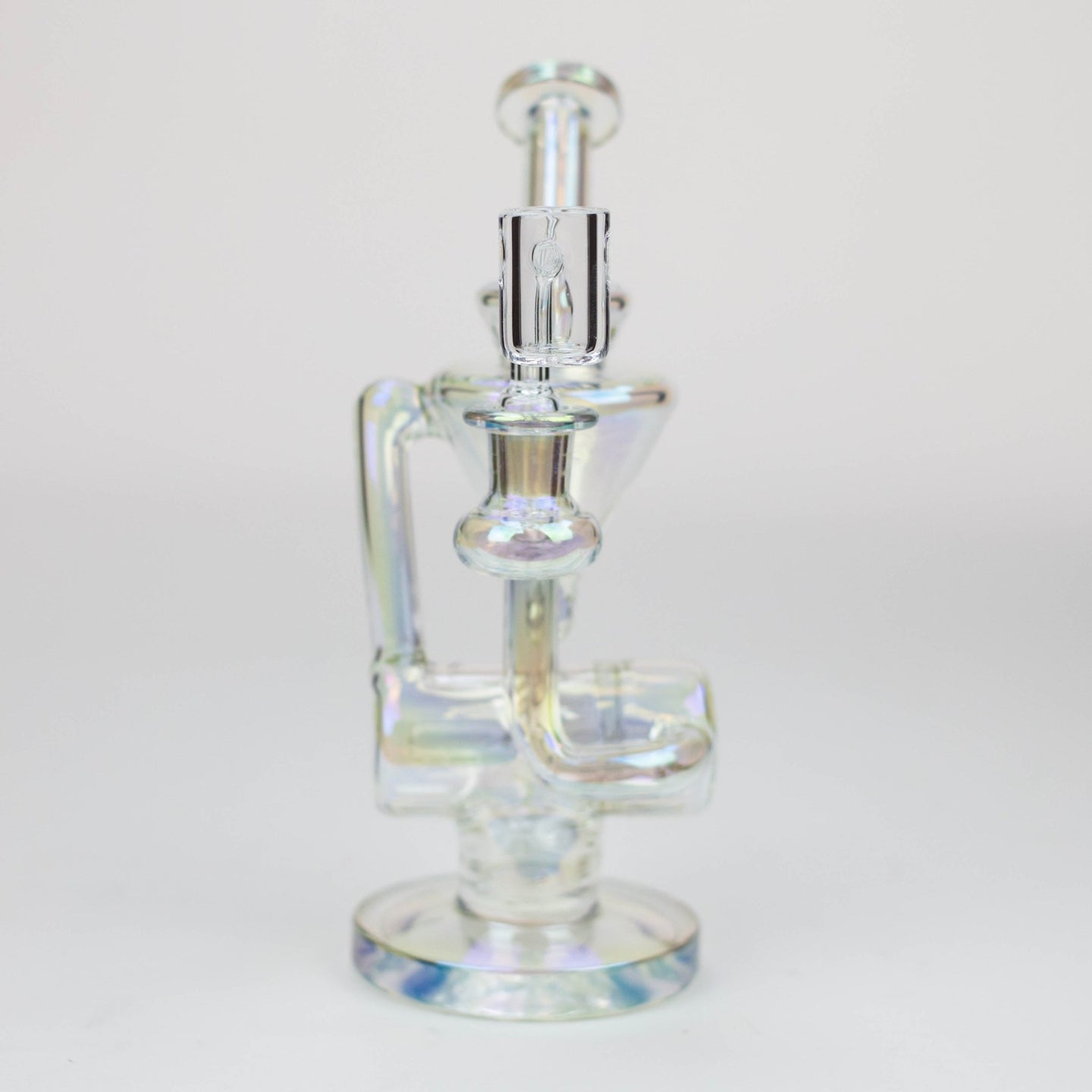 Electroplated 8" 2-in-1 Glass Recycler Bong/Rig - Glasss Station